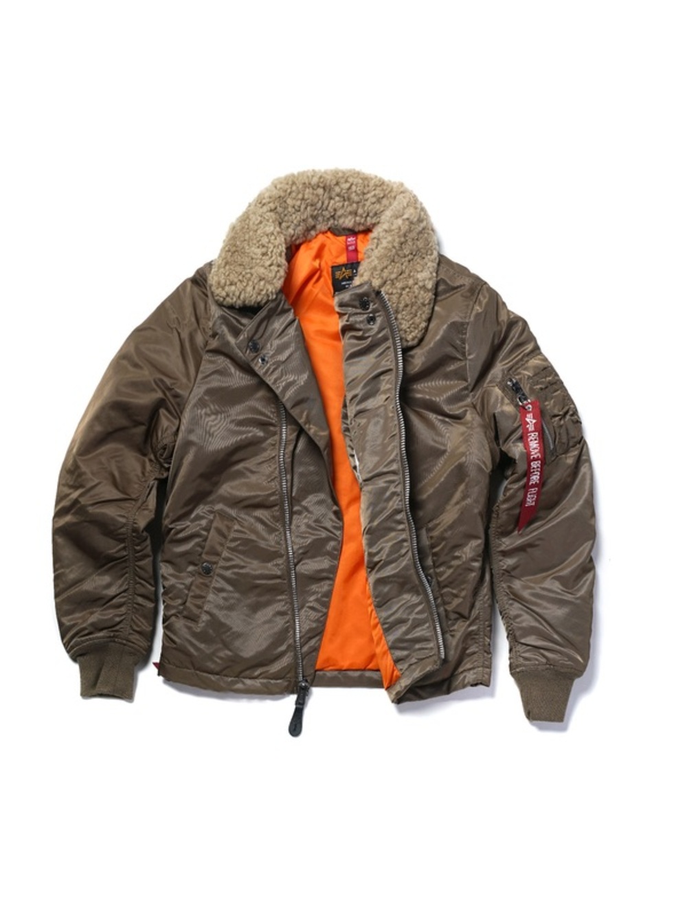 New Alpha Industries B-15 Women Flight Jacket Coyote Brown Size S